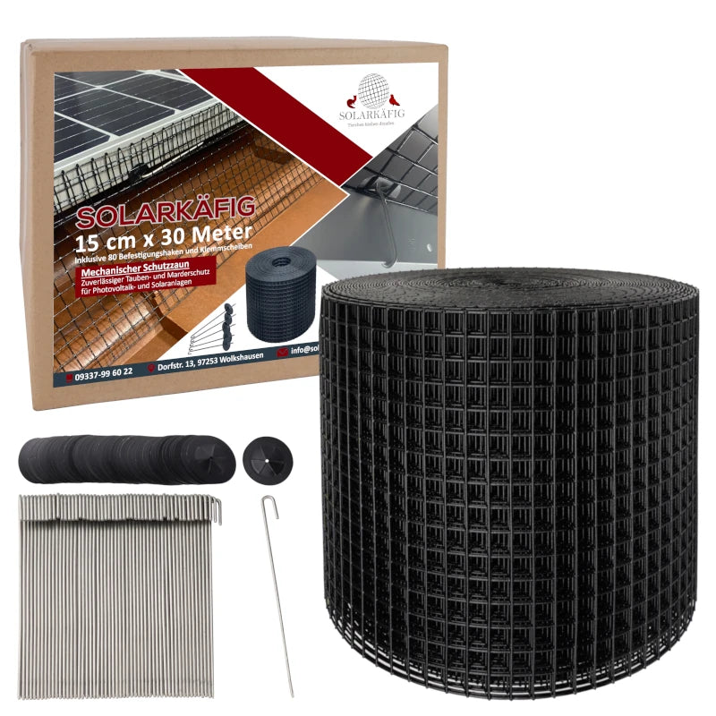 Solarkäfig 15cm x 30 Meter VERZINKT