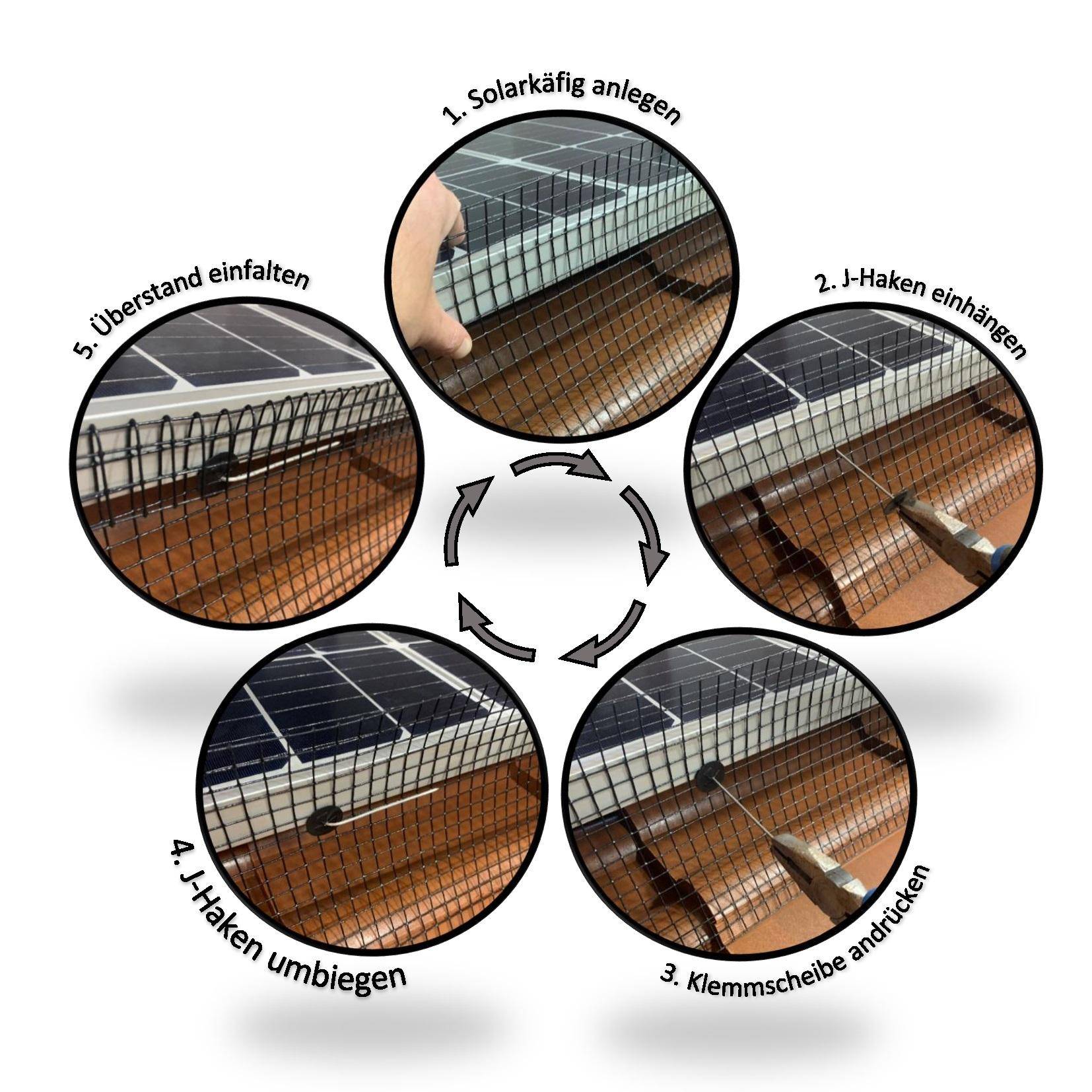 Solarkäfig 20cm x 5 Meter EDELSTAHL