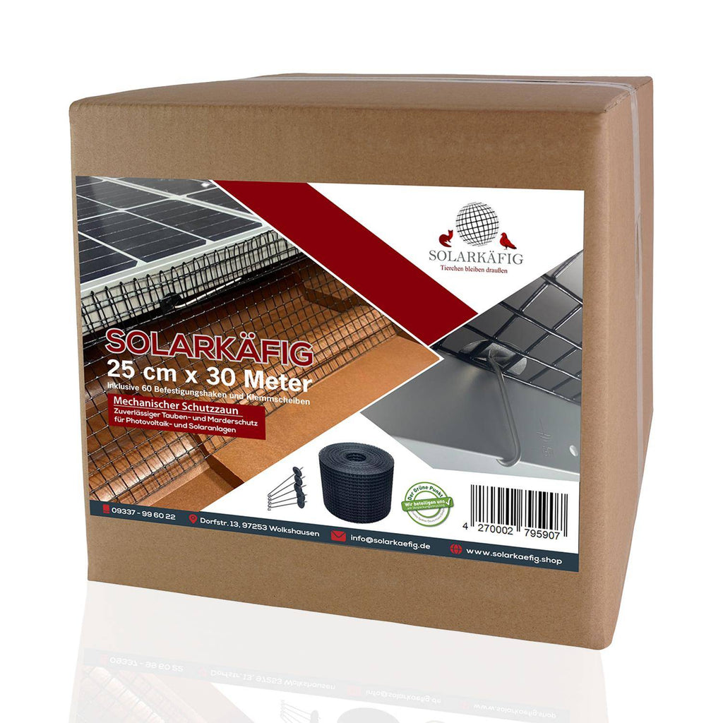 Solarkäfig 25cm x 30 Meter VERZINKT