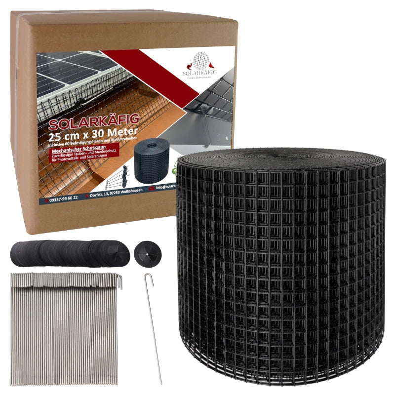 Solarkäfig 25cm x 30 Meter VERZINKT